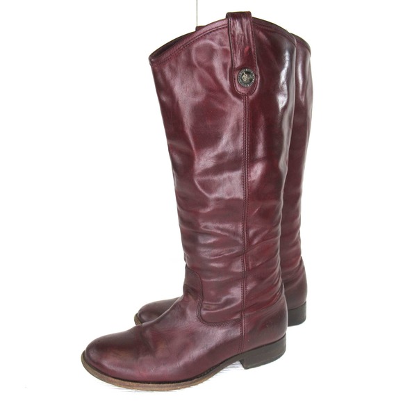 Frye Shoes - Frye Melissa Button Lug Pull On Riding Boots